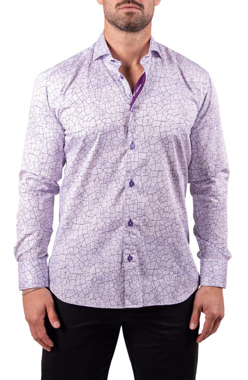 Maceoo Einstein Resistance0300 White Button-up Shirt In Purple