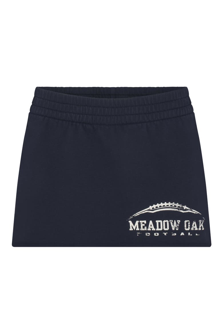 Fleece Miniskirt, Alternate, color, NAVY MEADOW OAK
