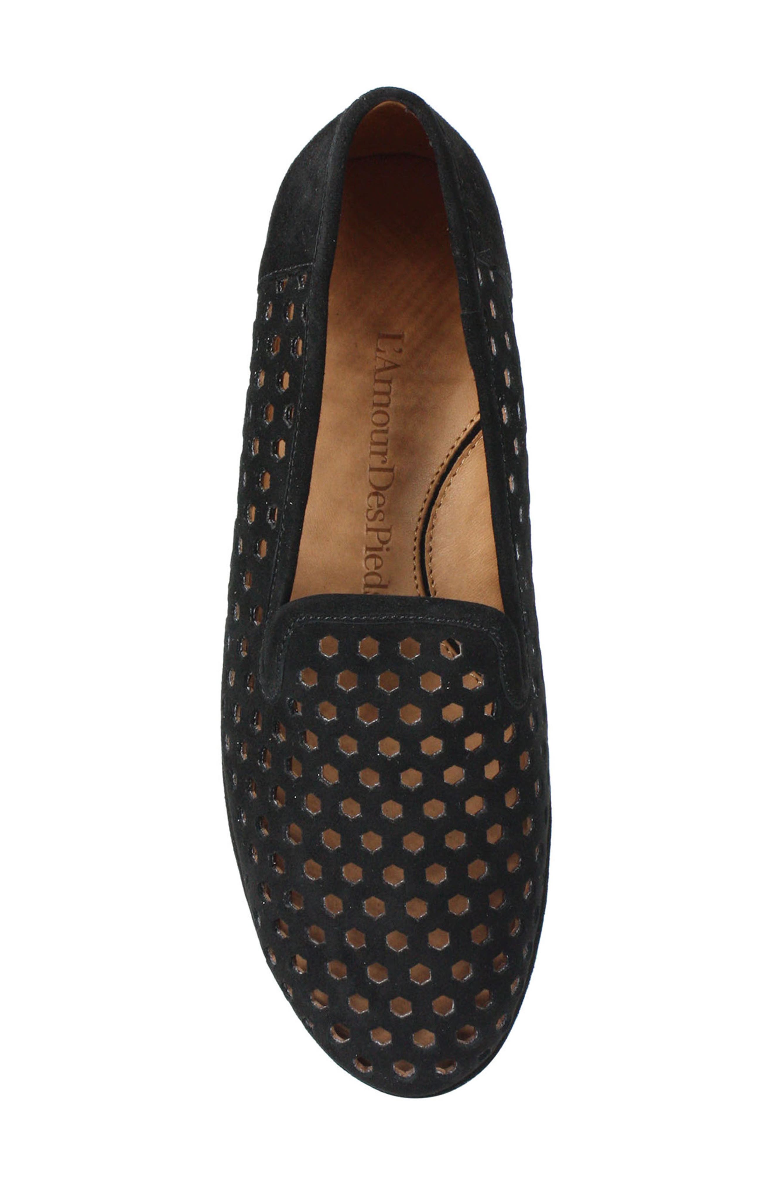 L'Amour des Pieds Clemence Perforated Wedge Loafer, Alternate, color, 