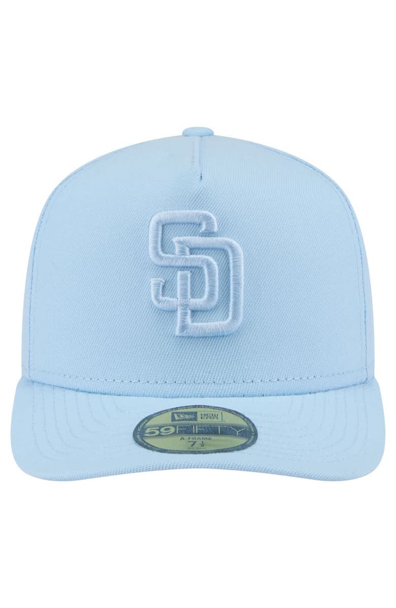 New Era Men's New Era  Light Blue San Diego Padres Color Pack A-Frame 59FIFTY Fitted Hat, Alternate, color, 
