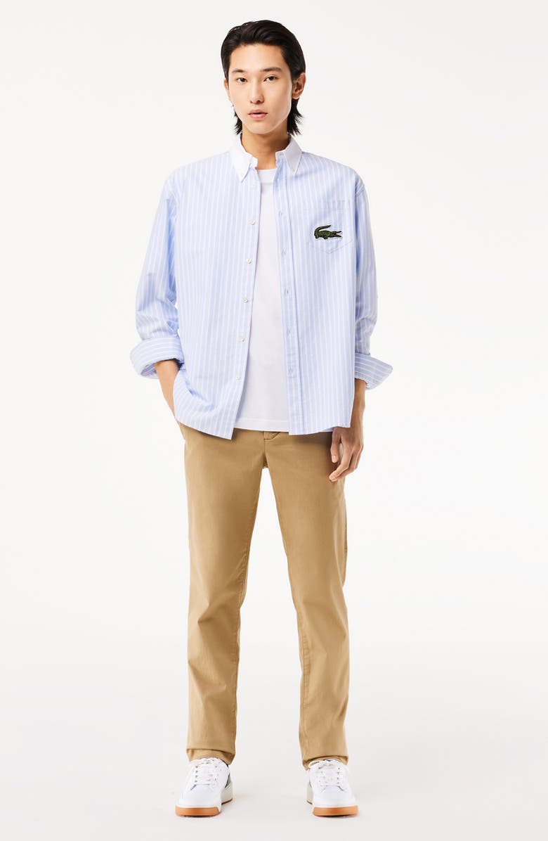 Lacoste Slim Fit Stretch Cotton Chinos, Alternate, color, Cb8 Lion