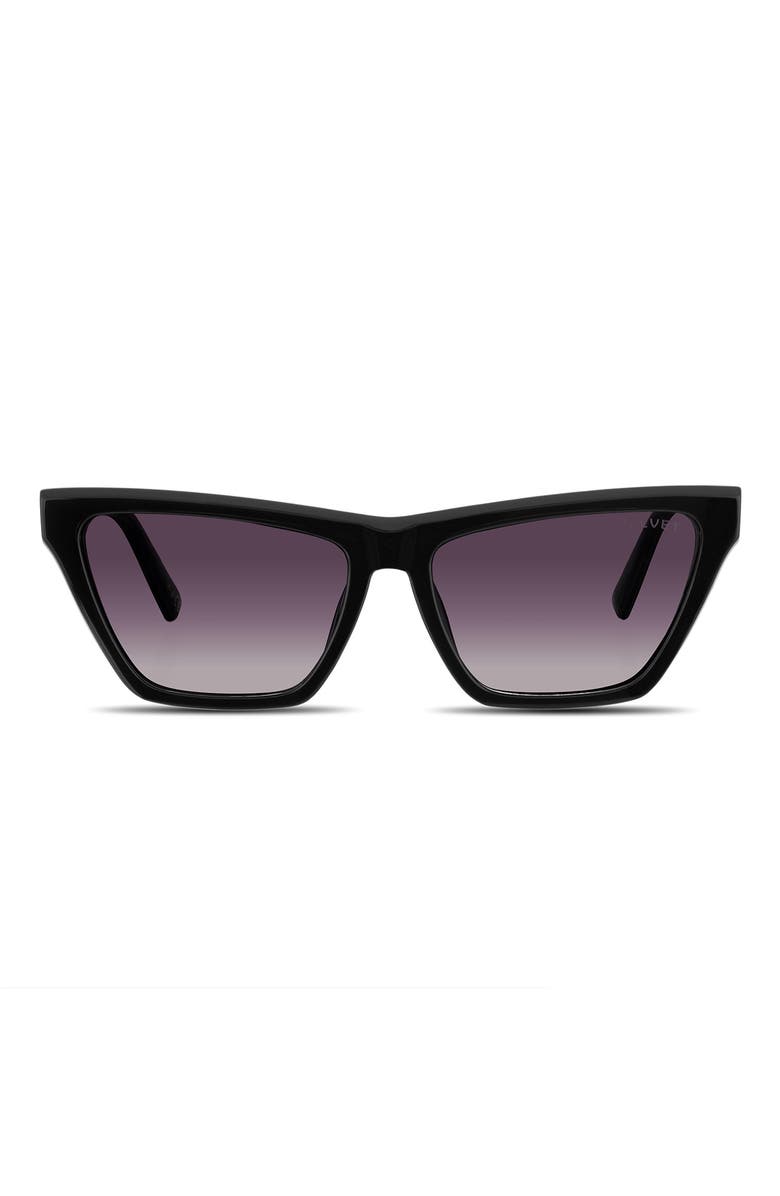 Velvet Eyewear Helen Sunglasses, Main, color, Black