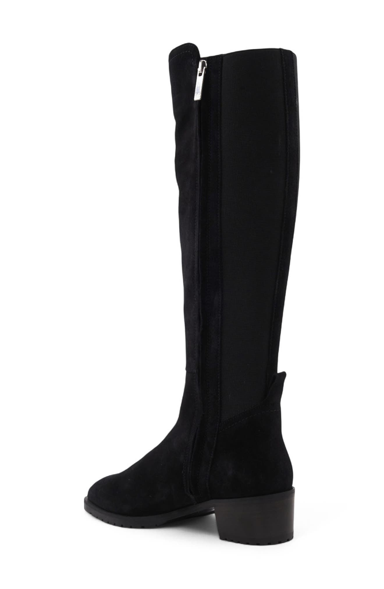 Aquatalia Rhegan Weatherproof Knee High Boot, Alternate, color, Black Suede
