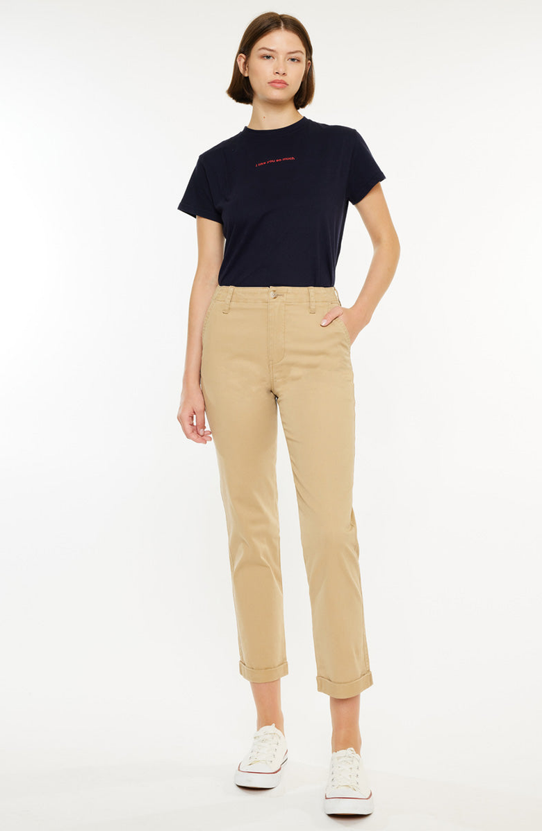 KanCan Carol High Rise Slim Chino Pants, Alternate, color, Tan