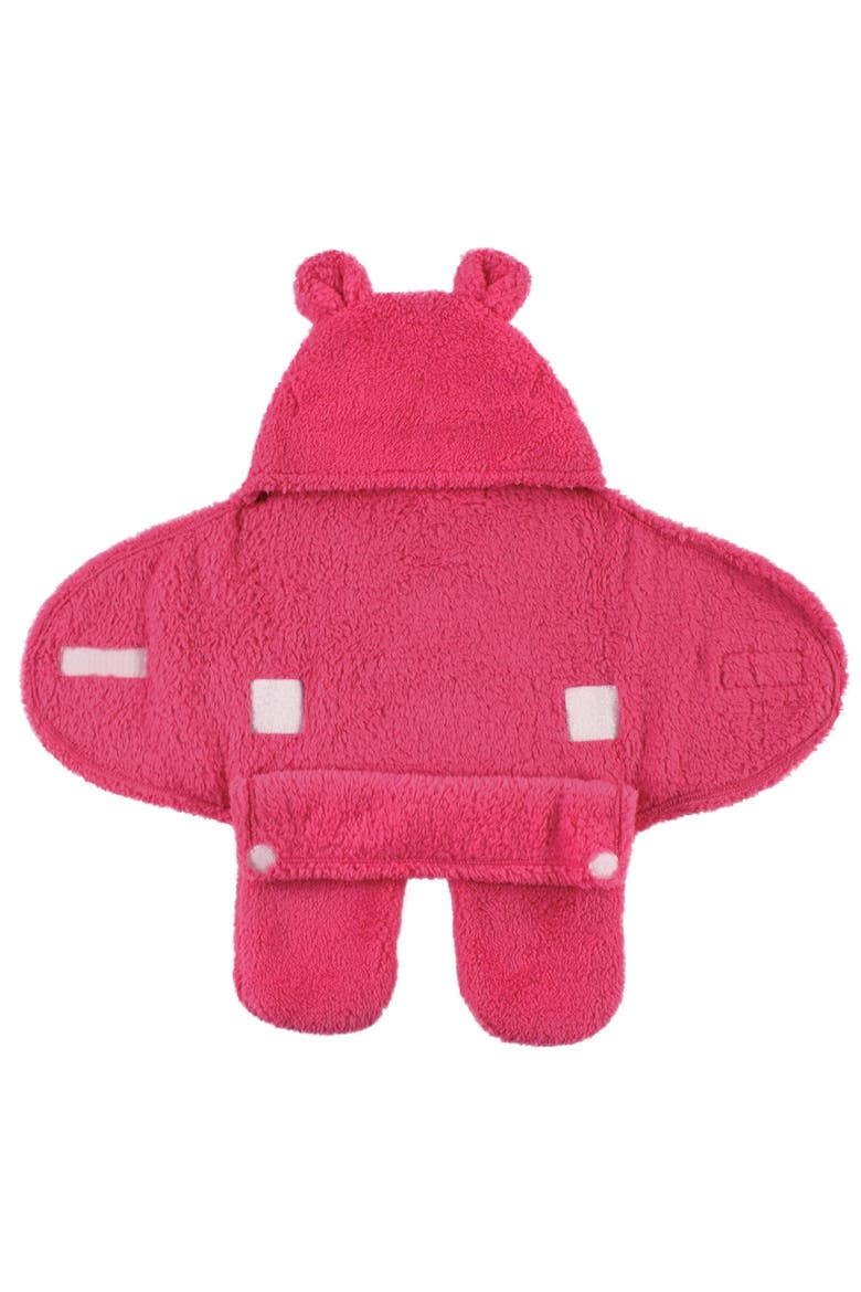 Plush Animal Print Fluffy Stroller Snuggler for Infant Outdoor Excursions, Alternate, color, Dk Pink