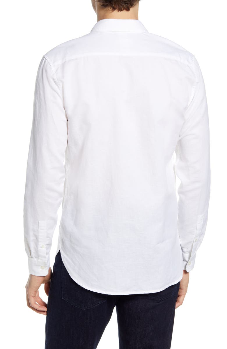 7 For All Mankind <sup>®</sup> Slim Fit Linen Blend Button-Up Shirt, Alternate, color, 