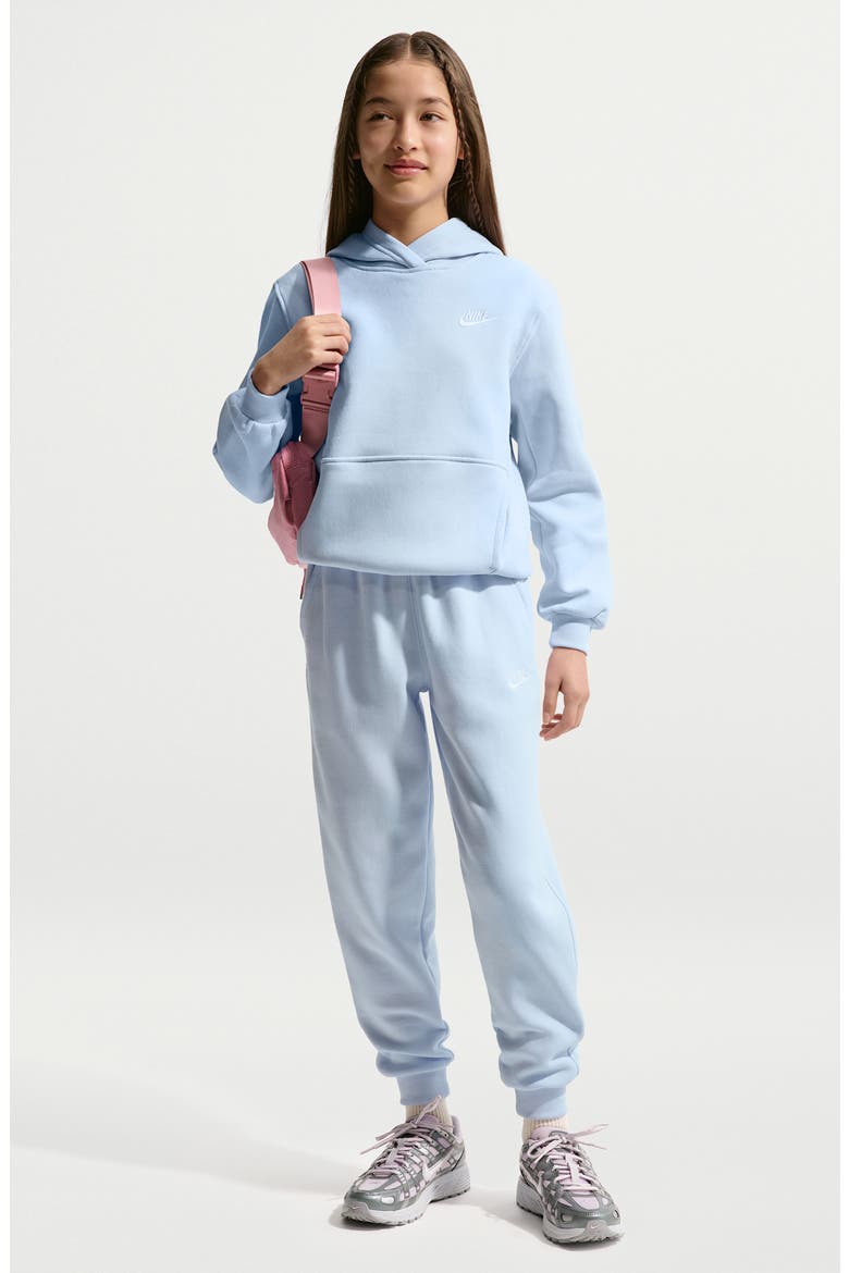 Kids' Club Fleece Hoodie, Main, color, HYDROGEN BLUE/ WHITE