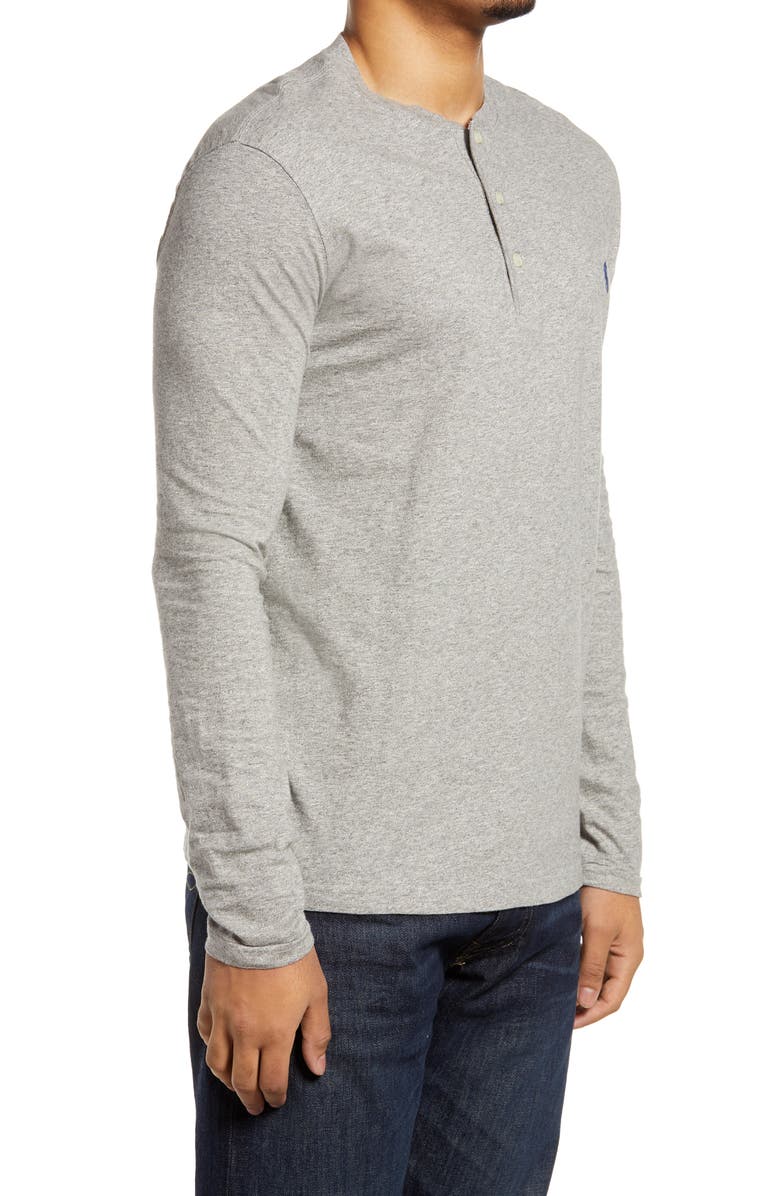 Polo Ralph Lauren Men's Long Sleeve Henley T-Shirt, Alternate, color, Dark Vintage Heather
