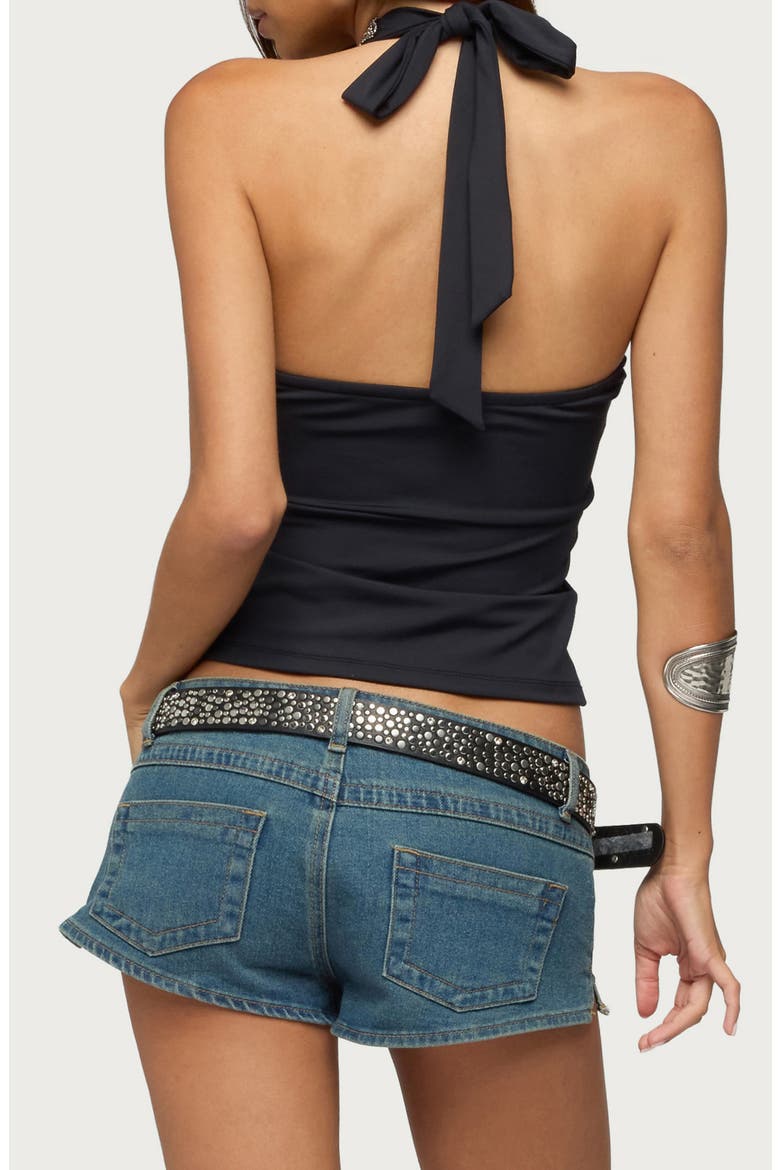 Zohar Beaded Panel Halter Top, Alternate, color, BLACK