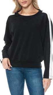 O.L. Scuba Knit Stripe Crewneck Sweater