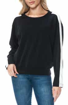 O.L. Scuba Knit Stripe Crewneck Sweater