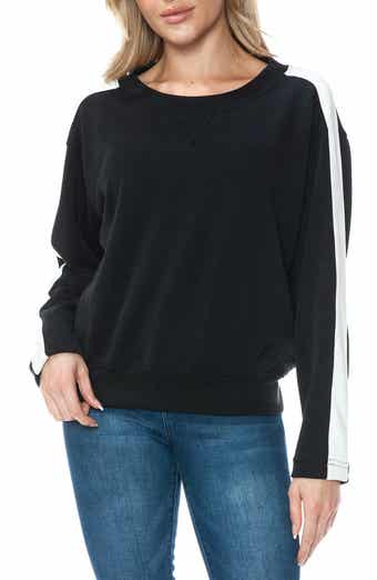 Scuba Knit Stripe Crewneck Sweater