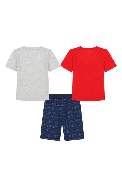 Shop Tommy Hilfiger Kids' Logo T-shirts & Shorts Set In Red