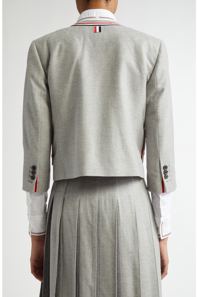 Bow Neck Wool Jacket, Alternate, color, LIGHT GREY