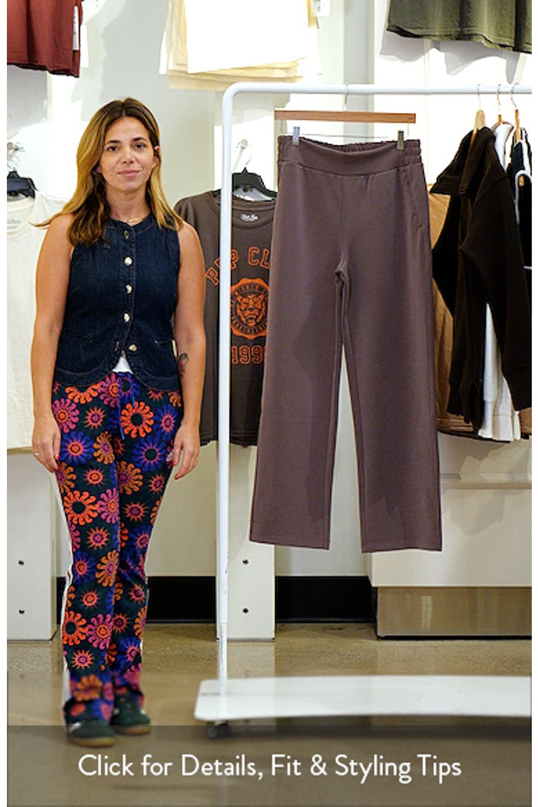 Cozy Scuba Knit High Waist Straight Leg Pants (Women) | Nordstrom