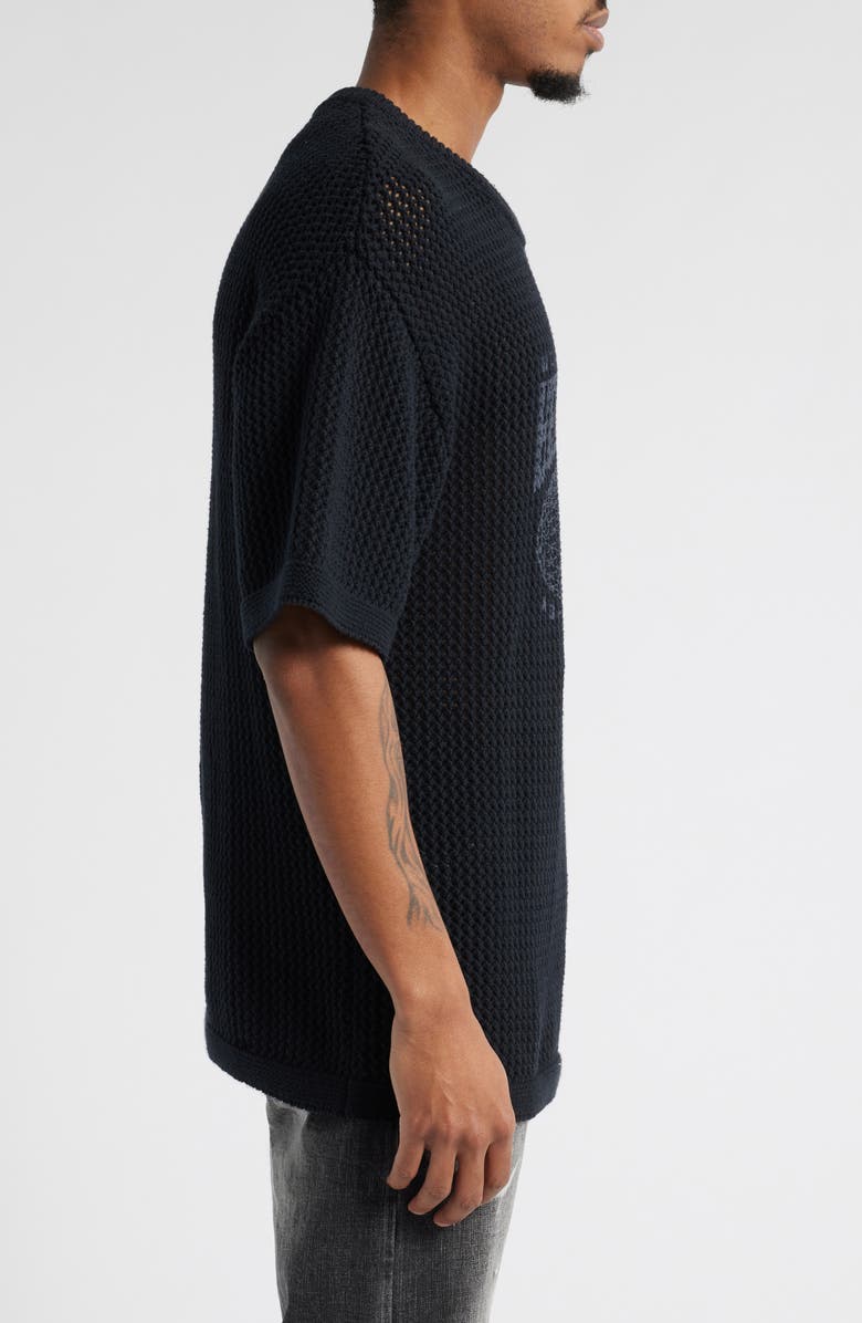 Billionaire Boys Club BB Mercer Short Sleeve Crop Chunky Cotton Sweater, Alternate, color,