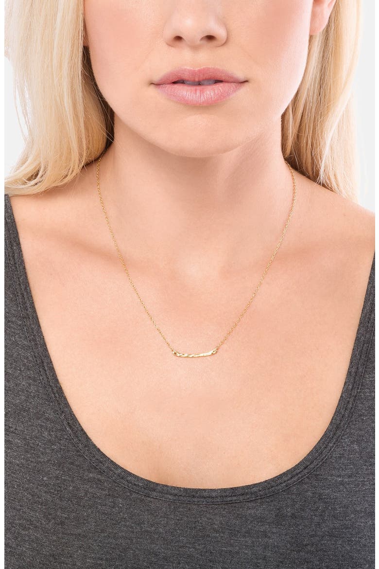 'Taner' Bar Mini Pendant Necklace, Alternate, color, GOLD