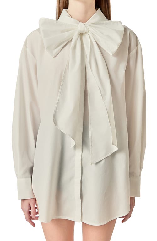 English Factory Bow Shirt In White