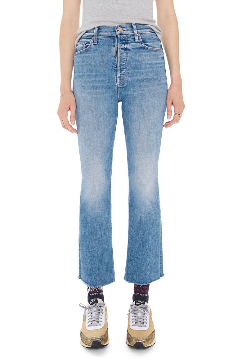 The Tripper Ripped High Waist Fray Hem Ankle Jeans, Main, color, JE TAIME
