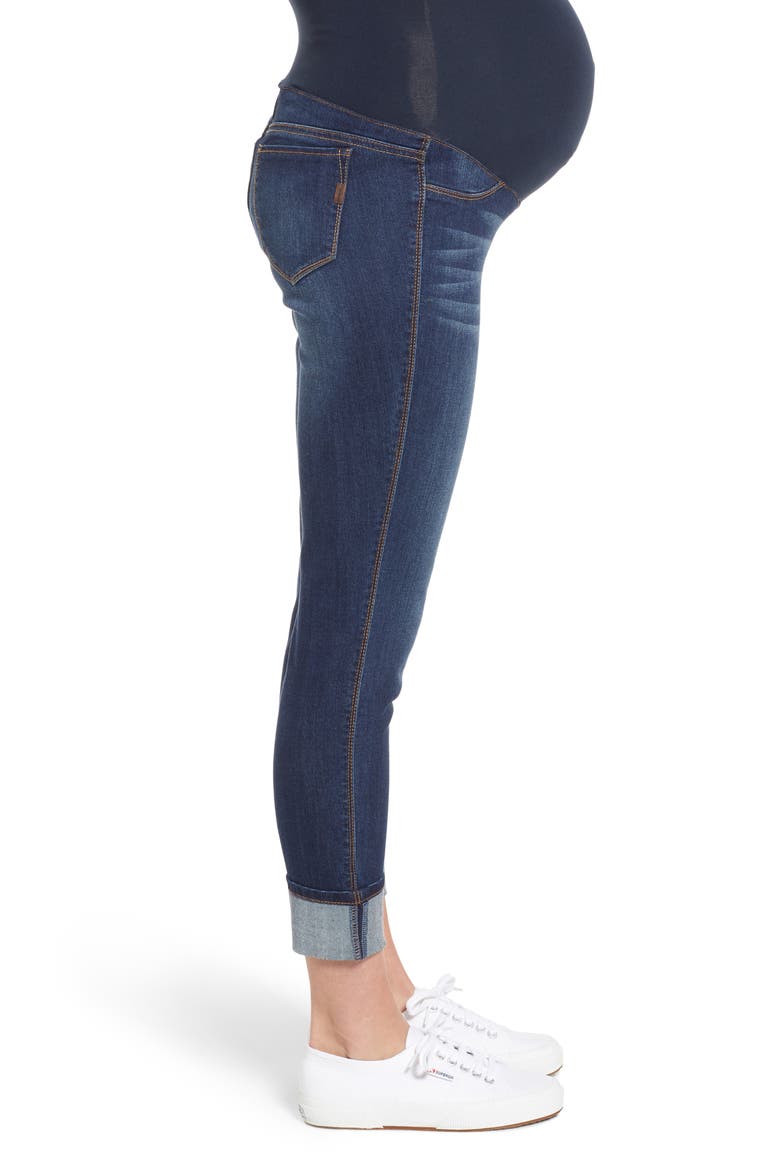 Clean Cuff Skinny Maternity Jeans, Alternate, color, LENNOX
