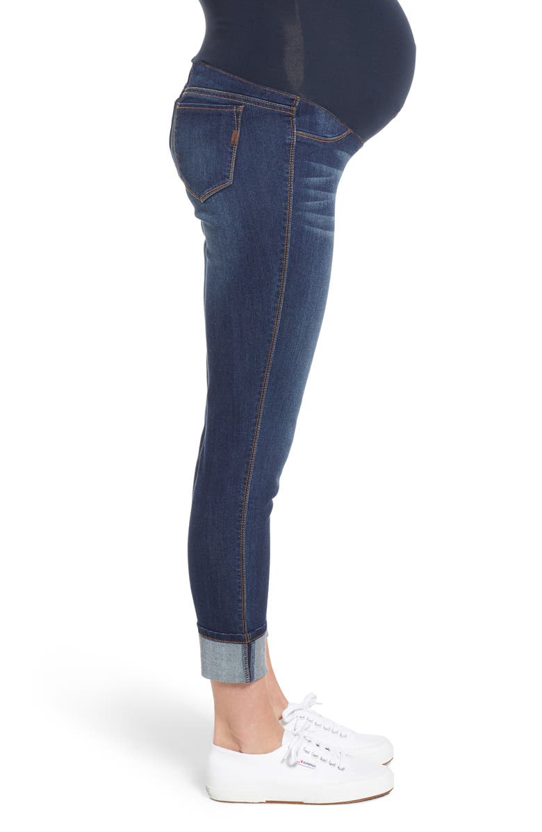 1822 Denim Clean Cuff Skinny Maternity Jeans, Alternate, color, 