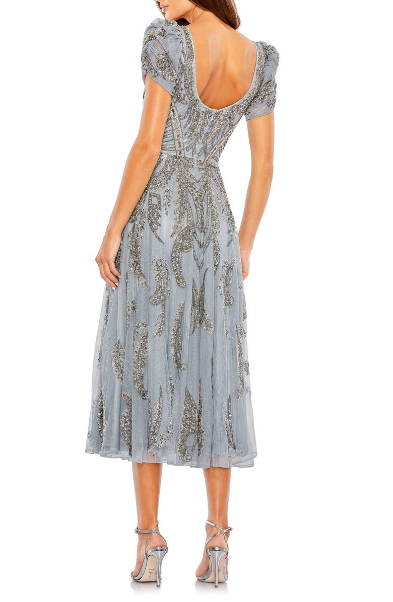 Mac Duggal Beaded Cocktail Midi Dress, Alternate, color,