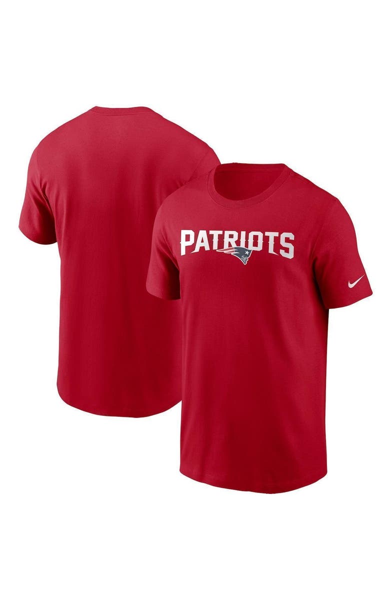 Nike Men's Nike Red New England Patriots Team Wordmark T-Shirt, Main, color, Red