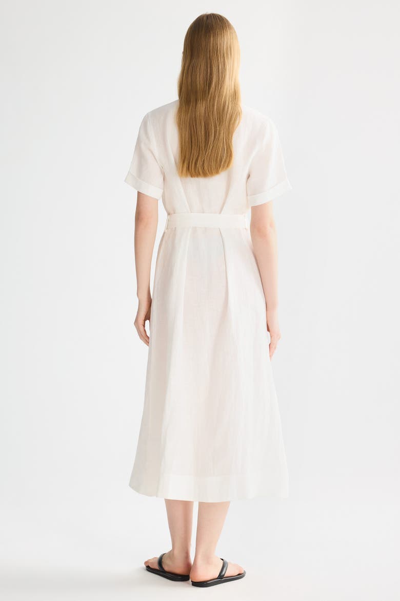 Classic Linen Maxi Dress, Alternate, color, White