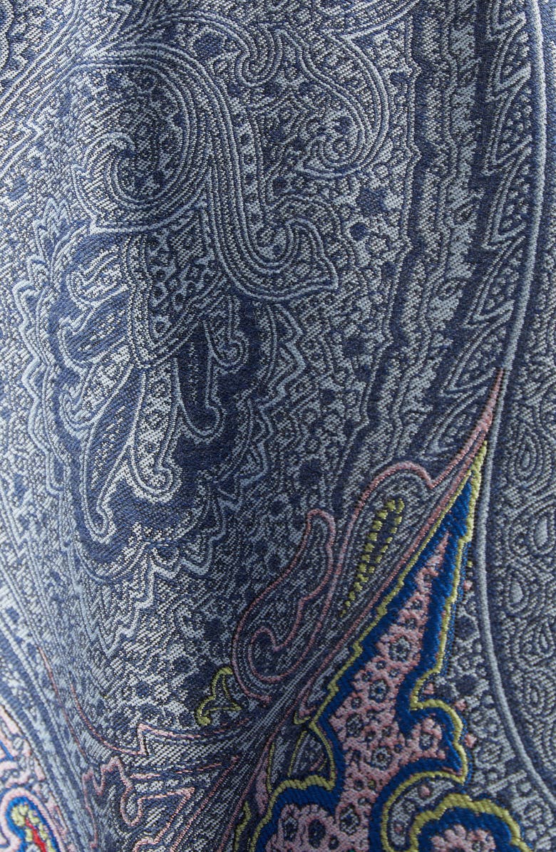 Etro Paisley Jacquard Wool Blend Cape, Alternate, color, 