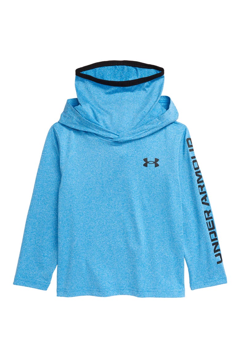 Kids' Twist Extended Funnel Neck Hoodie, Main, color, ELECTRIC BLUE TWIST