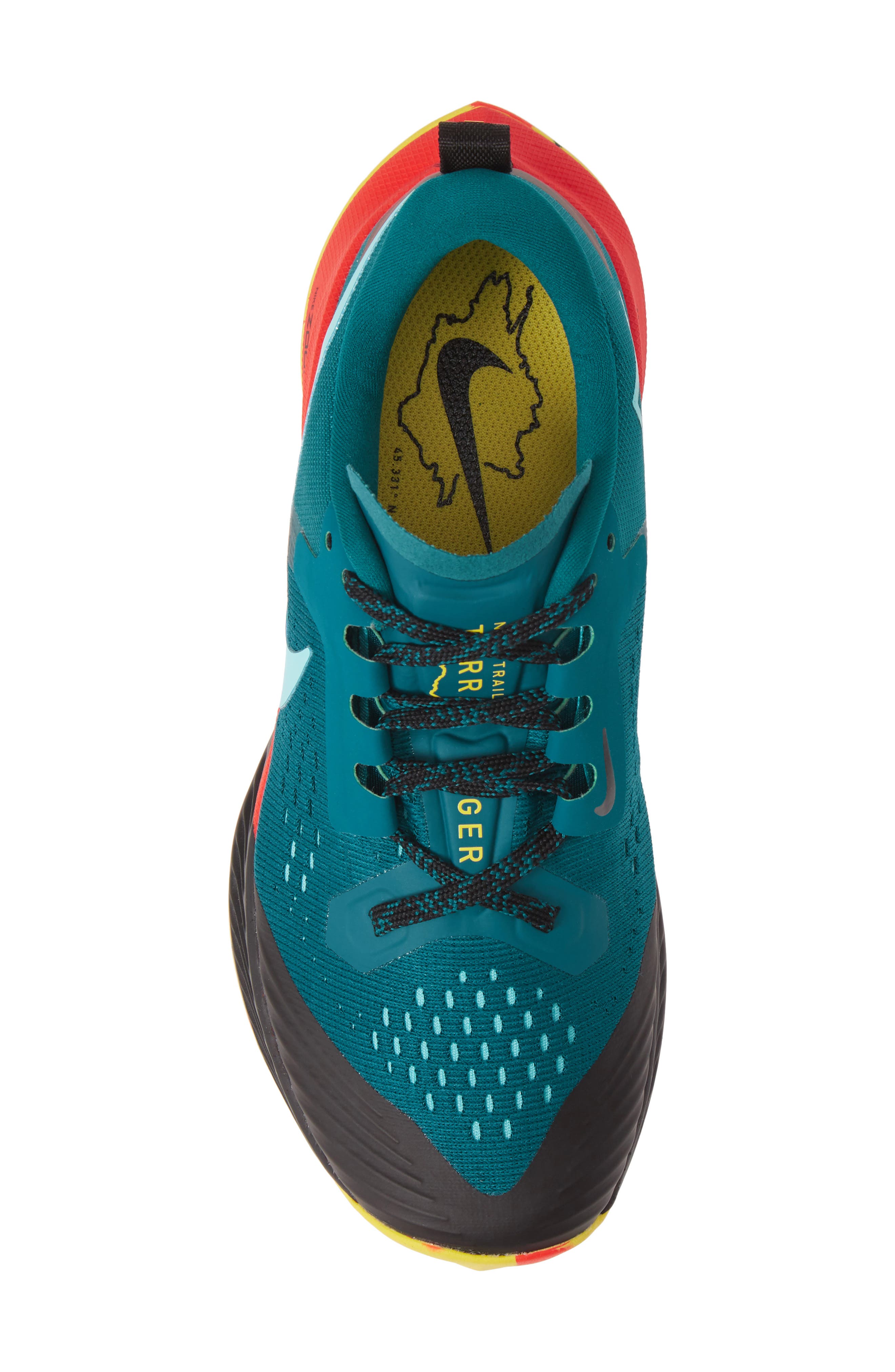 Nike Air Zoom Terra Kiger 5 Trail Running Shoe, Alternate, color, Geode Teal/ Green/ Black