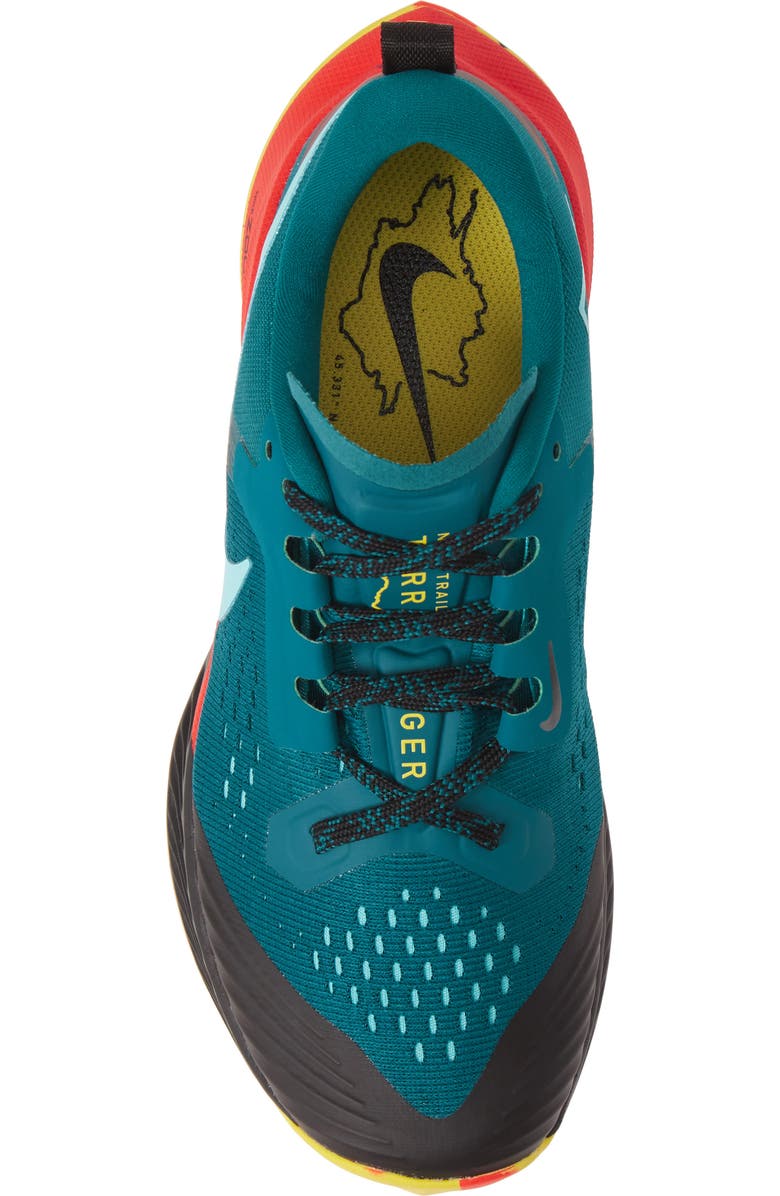 Nike Air Zoom Terra Kiger 5 Trail Running Shoe, Alternate, color, Geode Teal/ Green/ Black