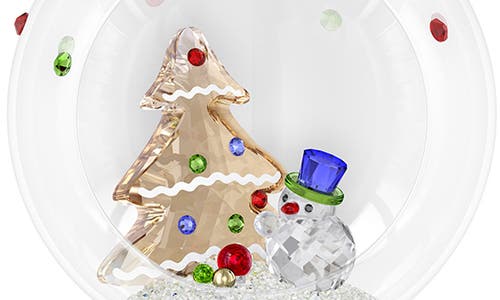 Swarovski Holiday Cheers Tree & Snowman Glass Ornament In White