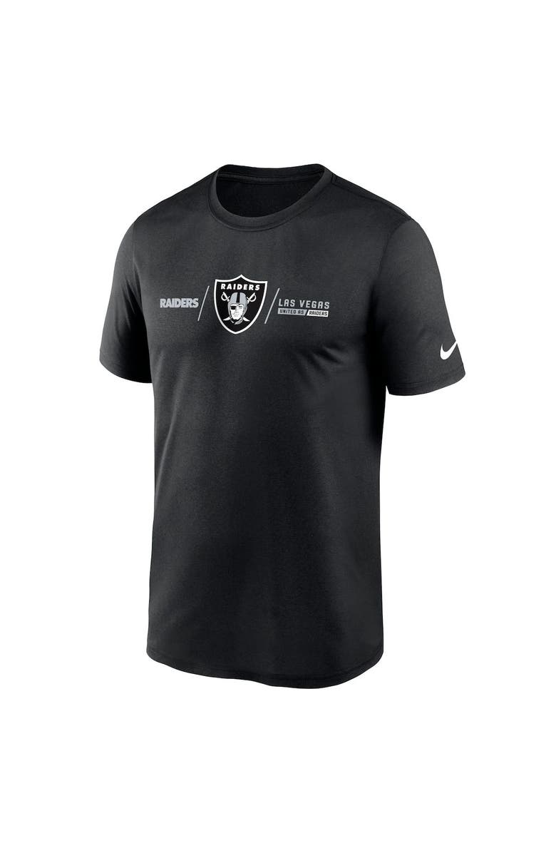 Nike Men's Nike Black Las Vegas Raiders Horizontal Lockup Legend Performance T-Shirt, Alternate, color, Black