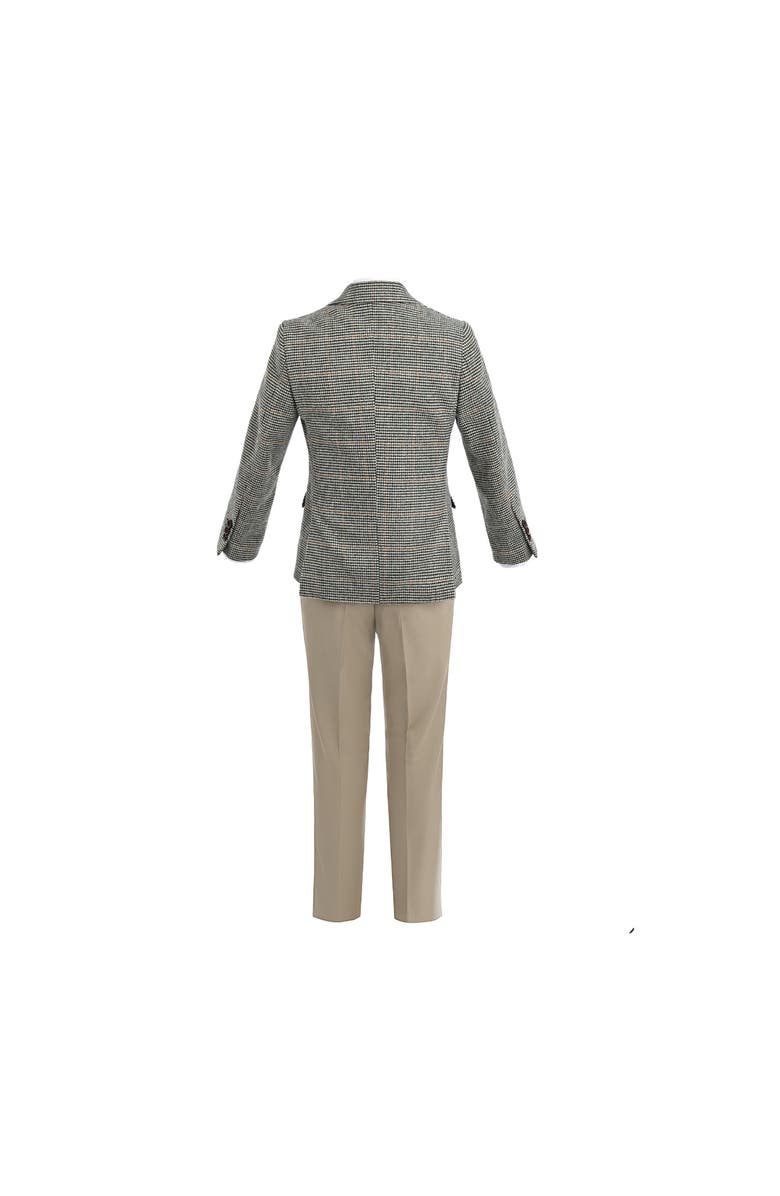 MOUSTACHE Checkered Blazer and Trousers Set, Alternate, color, Beige