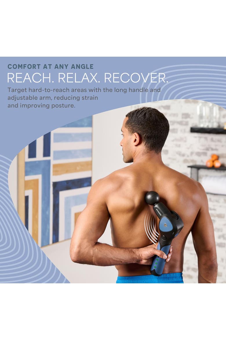 DynaFlex Deep Tissue Handheld Massage Gun Portable Percussion Massager, Alternate, color, Blue