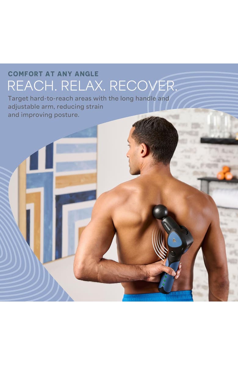 Lifepro DynaFlex Deep Tissue Handheld Massage Gun Portable Percussion Massager, Alternate, color, Blue