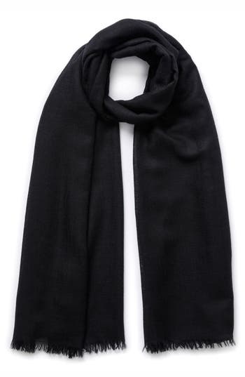 Jane Carr The Legere Cashmere Scarf In Black