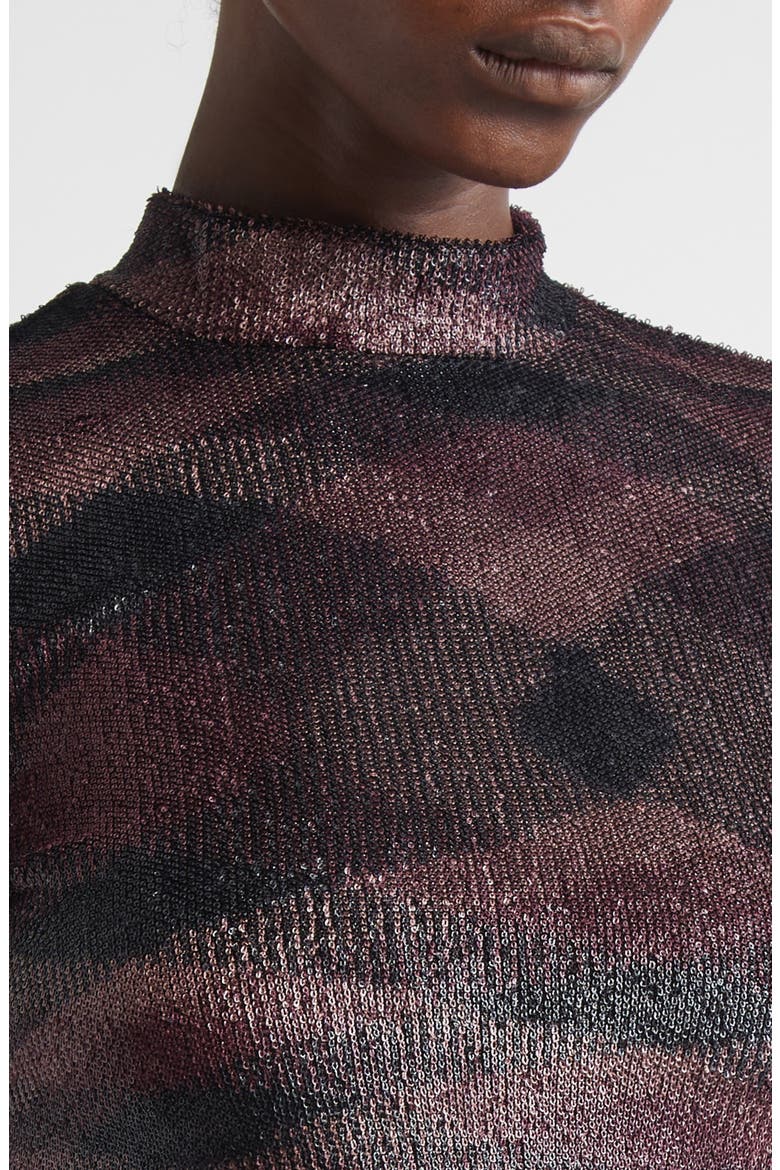 Flame Pattern Coated Sweater, Alternate, color, F903J MULTI BROWN AND BLACK