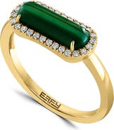 EFFY 14K Yellow Gold, Diamond & Malachite Ring