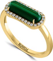 EFFY 14K Yellow Gold, Diamond & Malachite Ring