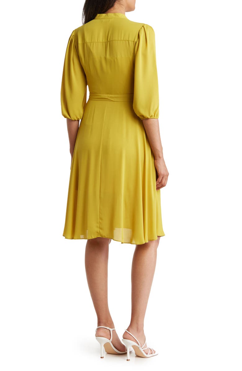 Nanette Lepore Pleated Crêpe de Chine Shirtdress, Alternate, color,