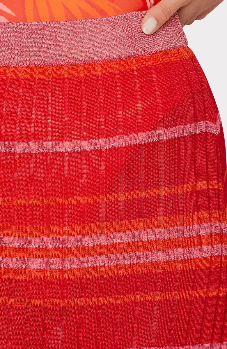 Milly Variegated Strip Cover-Up Dress, Alternate, color, 