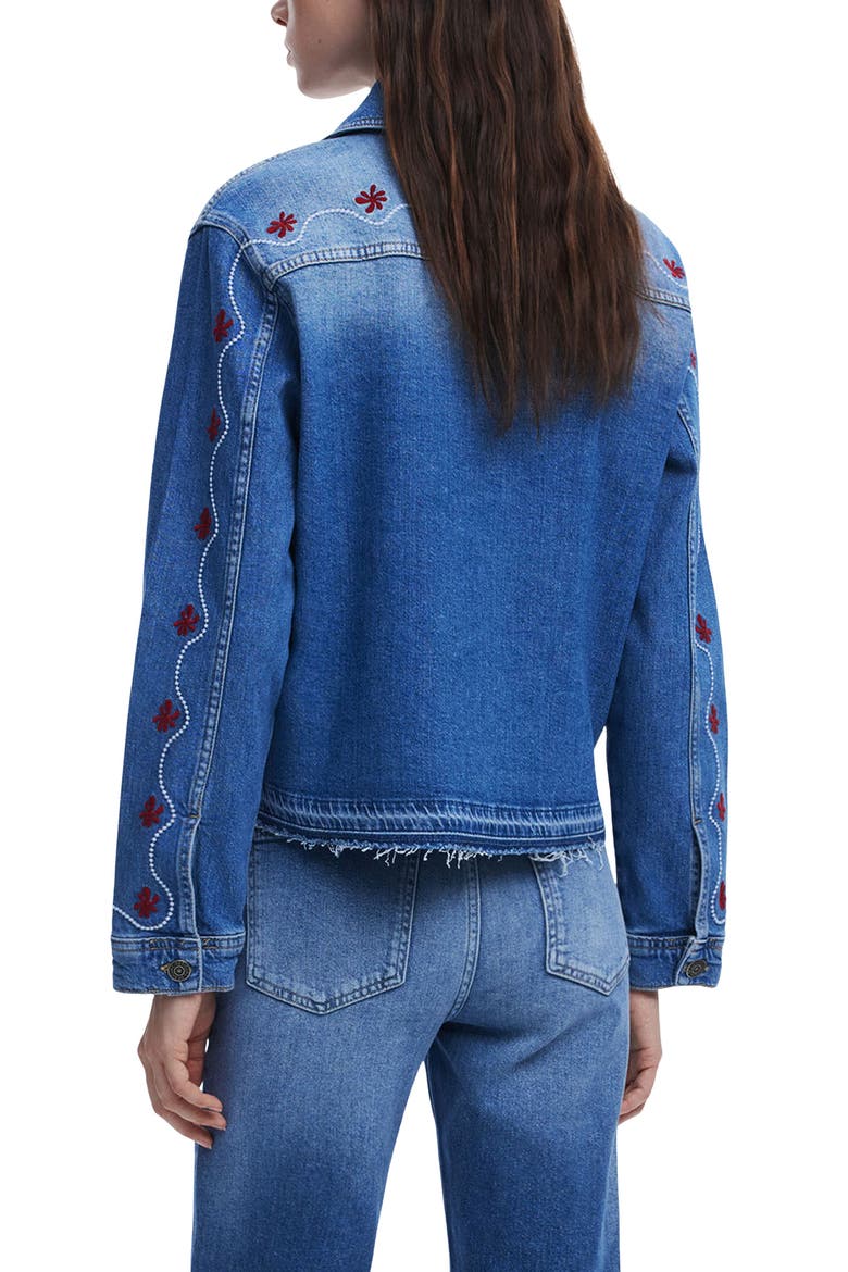 Denim Trucker Jacket, Alternate, color, LIGHT BLUE