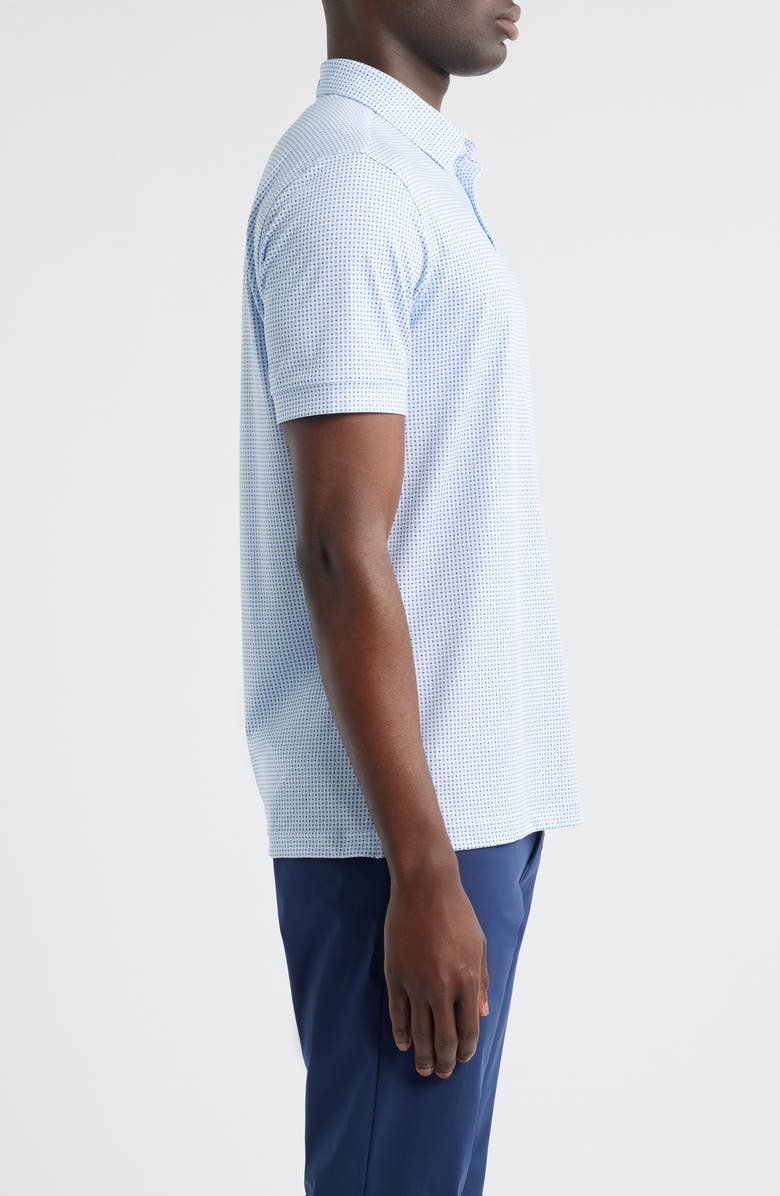 Mizzen+Main Versa Trim Fit Dot Print Golf Polo, Alternate, color, White Multi Floral