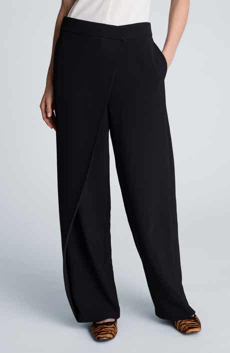 Asymmetrical Crossover Wide Leg Pants
