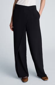 Kenneth Cole Asymmetrical Crossover Wide Leg Pants