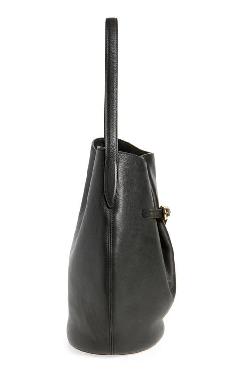 Liffner Large Belted Bucket Bag In Black