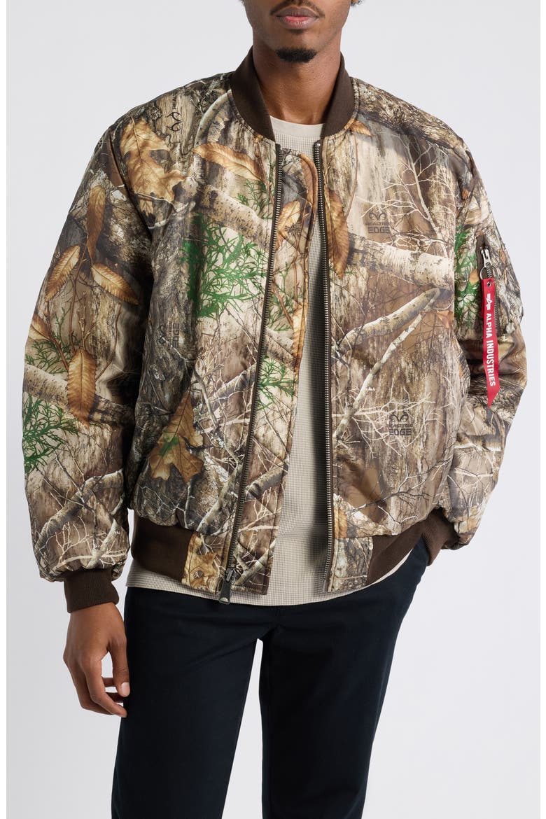 x Realtree MA-1 Relaxed Camo Bomber Jacket, Main, color, REALTREE CAMO