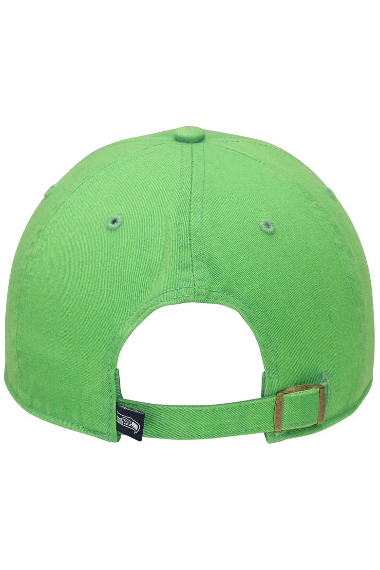 Seattle Seahawks '47 Brand Clean Up Adjustable Hat - Neon Green, Alternate, color, NEON GREEN